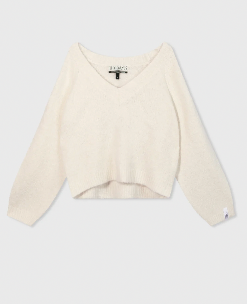 Sweater Crooped V-Neck 10 Days